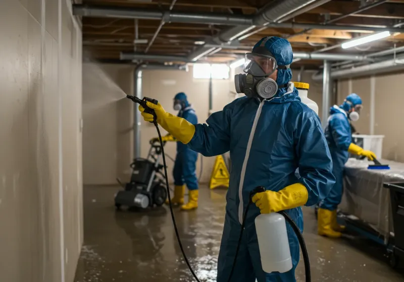 Basement Sanitization and Antimicrobial Treatment process in Howard County, IN