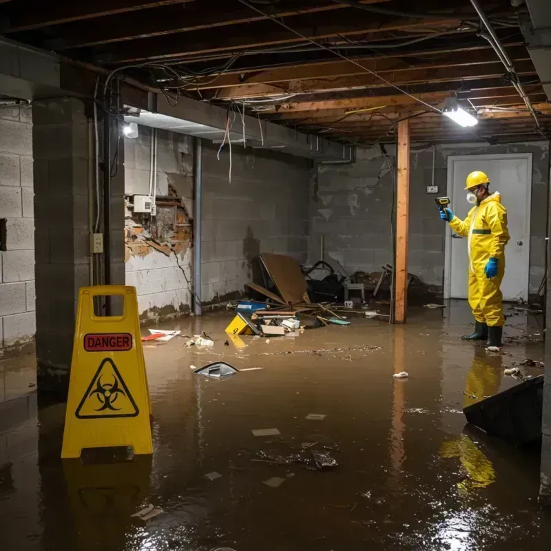 Flooded Basement Electrical Hazard in Howard County, IN Property